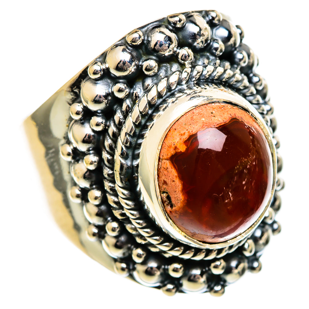 Mexican Fire Opal Rings handcrafted by Ana Silver Co - RING106308 - Photo 2