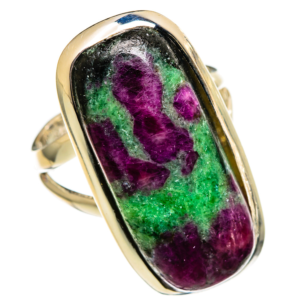 Ruby Zoisite Rings handcrafted by Ana Silver Co - RING106321 - Photo 2