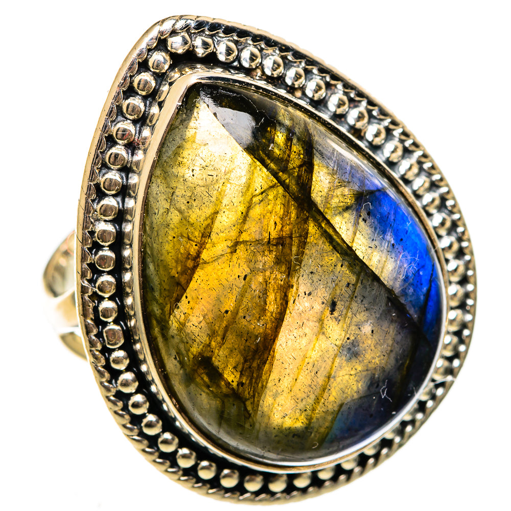 Labradorite Rings handcrafted by Ana Silver Co - RING106439 - Photo 2