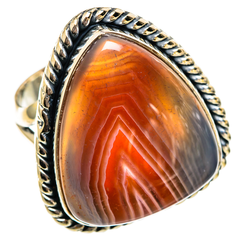 Botswana Agate Rings handcrafted by Ana Silver Co - RING106451 - Photo 2