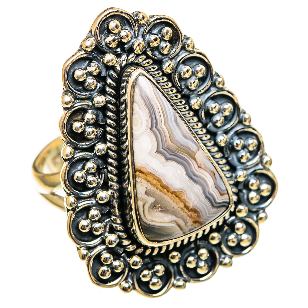 Laguna Lace Agate Rings handcrafted by Ana Silver Co - RING106501 - Photo 2