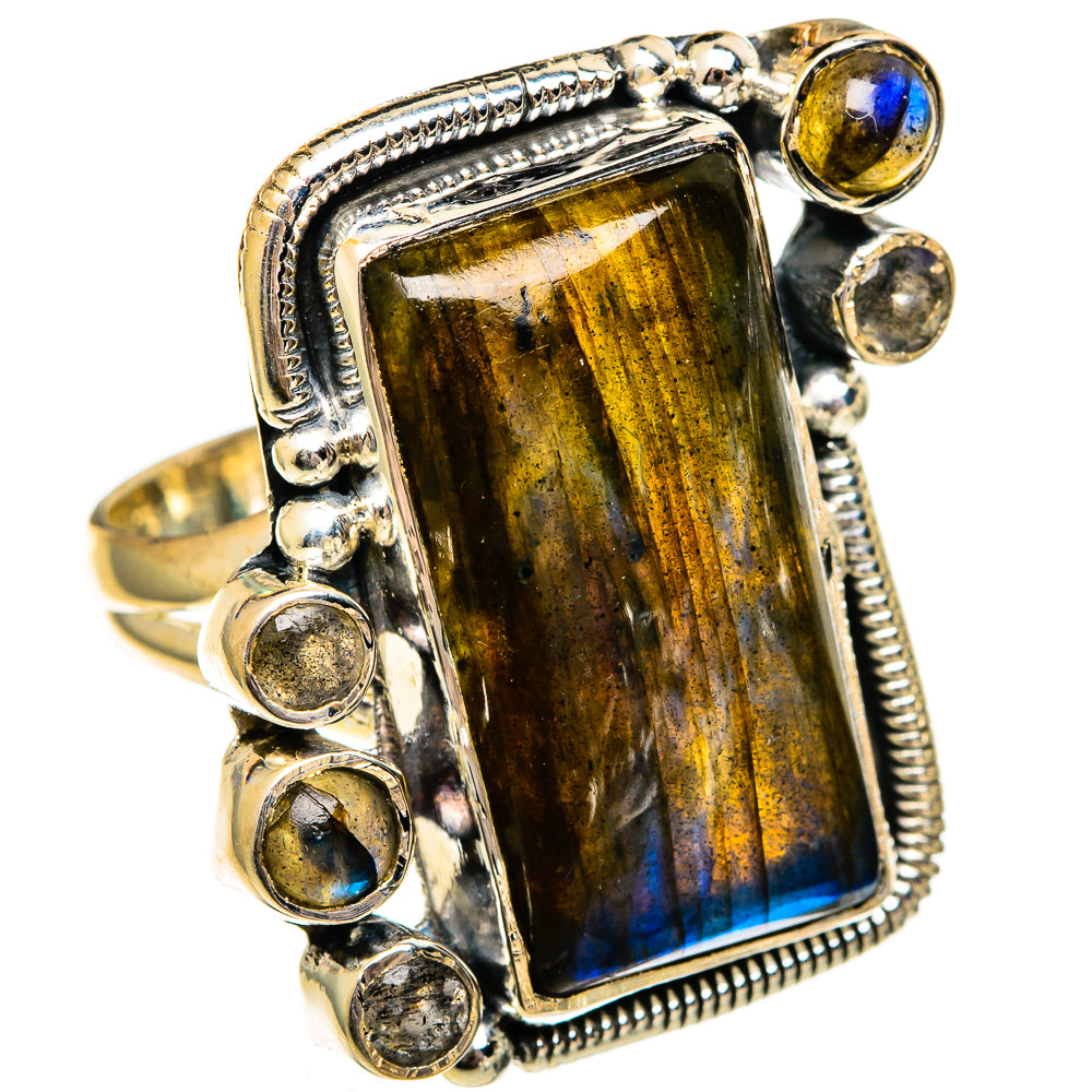 Labradorite Rings handcrafted by Ana Silver Co - RING106507 - Photo 2