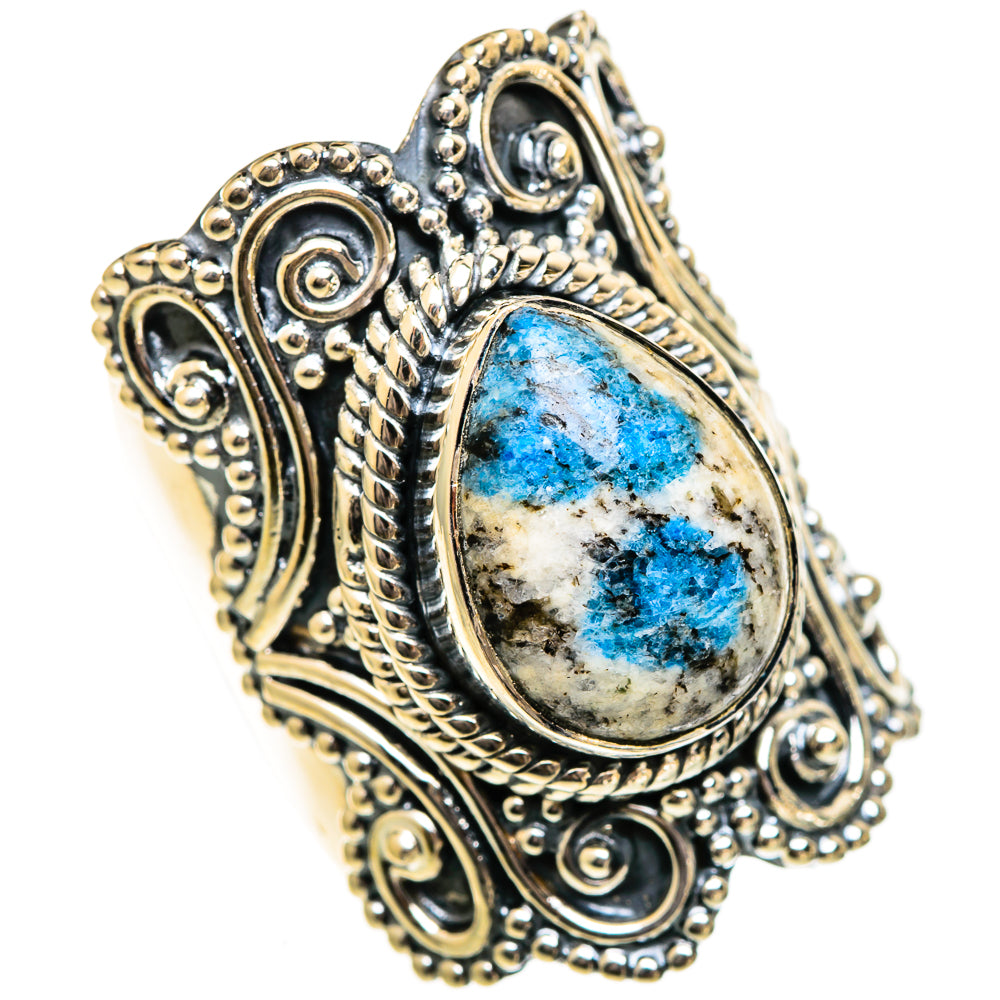 K2 Blue Azurite Rings handcrafted by Ana Silver Co - RING106508 - Photo 2