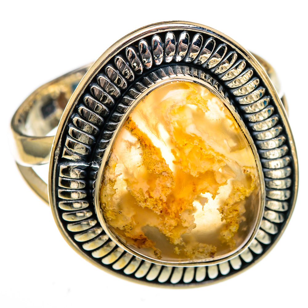 Plume Agate Rings handcrafted by Ana Silver Co - RING106590 - Photo 2