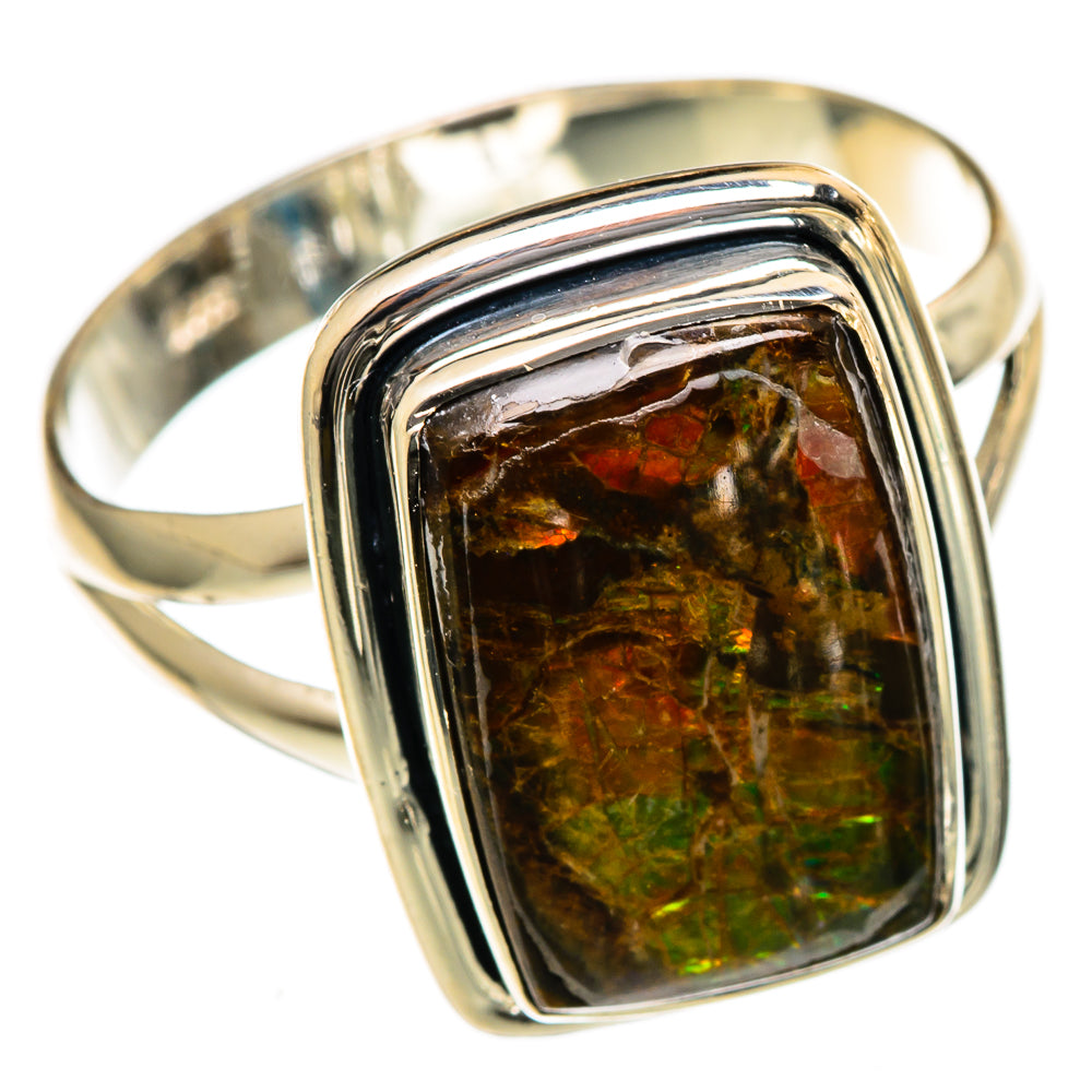 Ammolite Rings handcrafted by Ana Silver Co - RING106602 - Photo 2