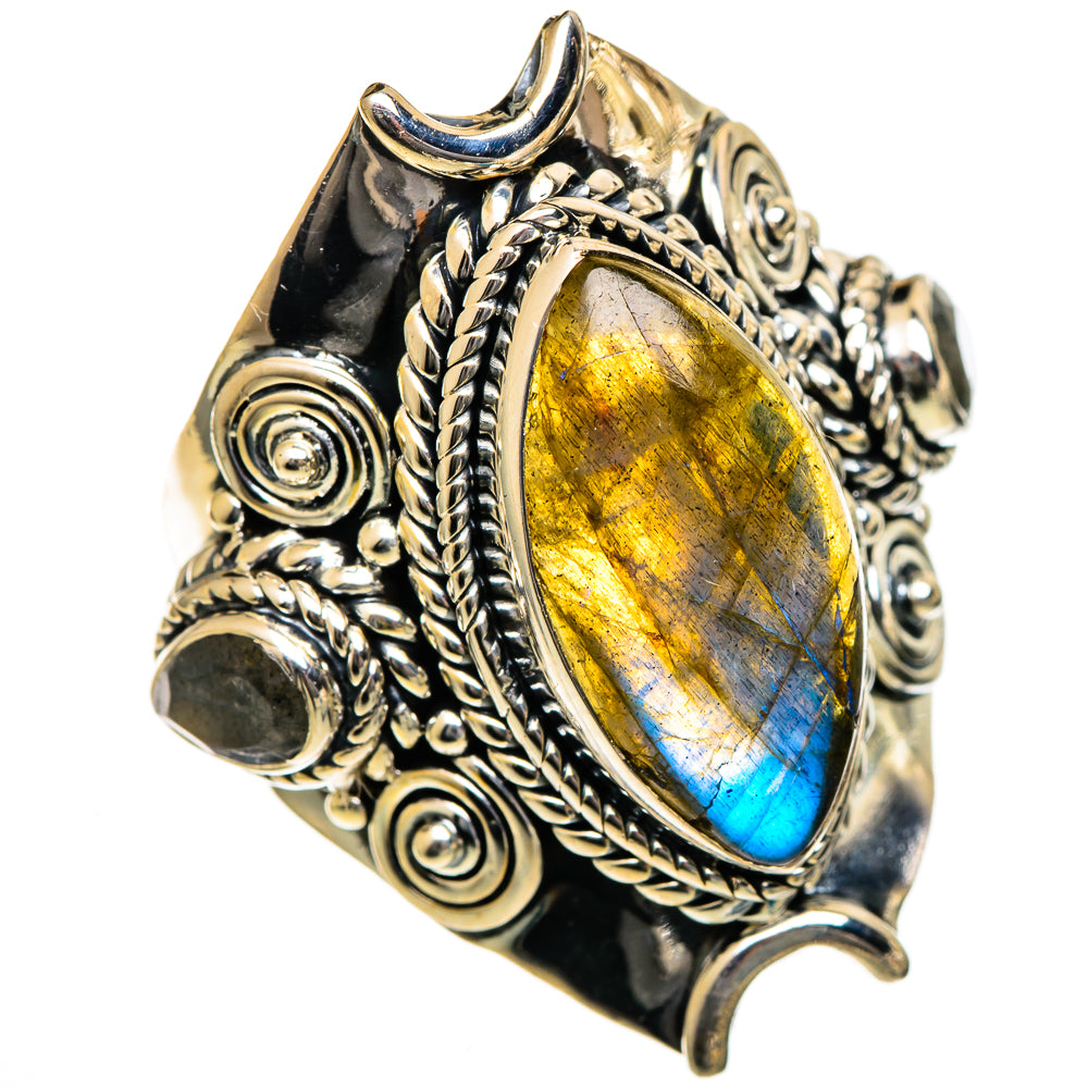 Labradorite Rings handcrafted by Ana Silver Co - RING106730 - Photo 2
