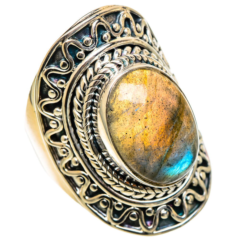 Labradorite Rings handcrafted by Ana Silver Co - RING106739 - Photo 2