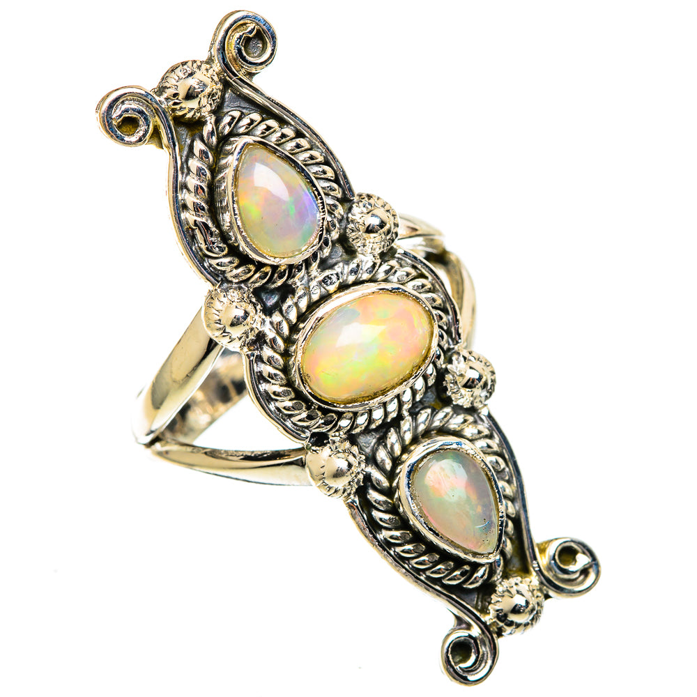 Ethiopian Opal Rings handcrafted by Ana Silver Co - RING106775 - Photo 2