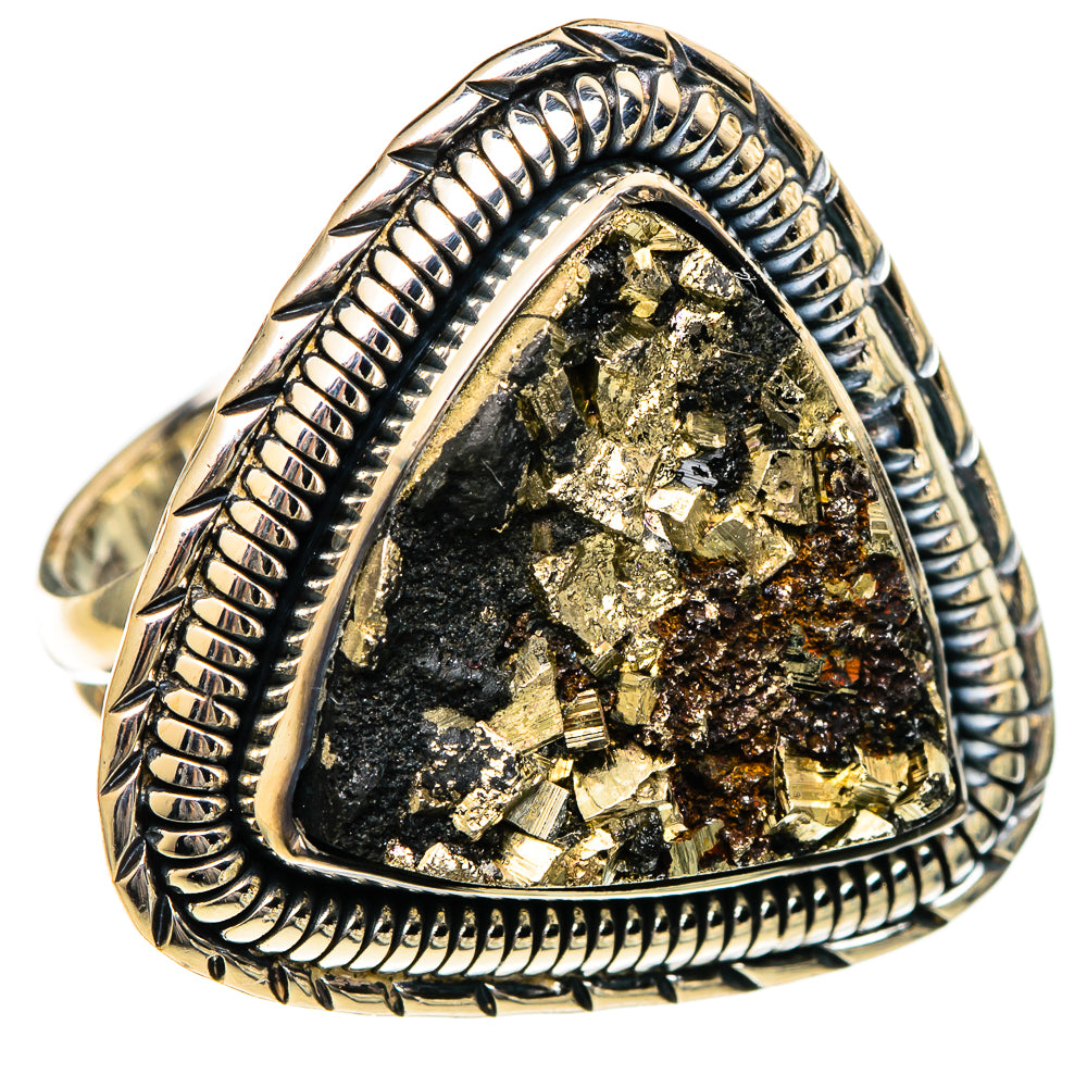 Pyrite Rings handcrafted by Ana Silver Co - RING106812 - Photo 2