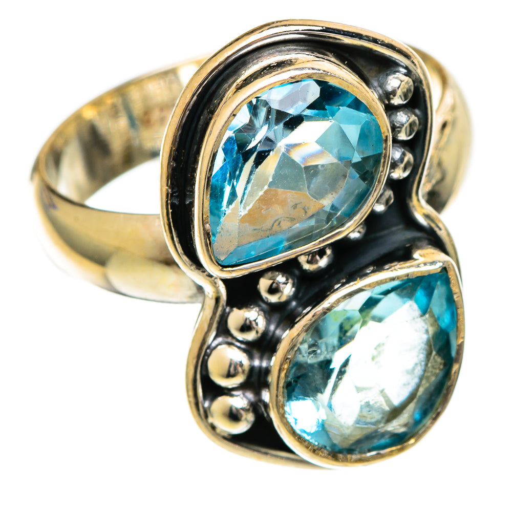 Blue Topaz Rings handcrafted by Ana Silver Co - RING106874 - Photo 2