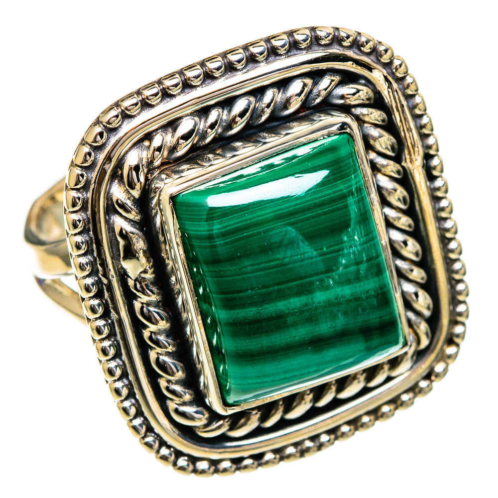 Malachite Rings handcrafted by Ana Silver Co - RING106921 - Photo 2