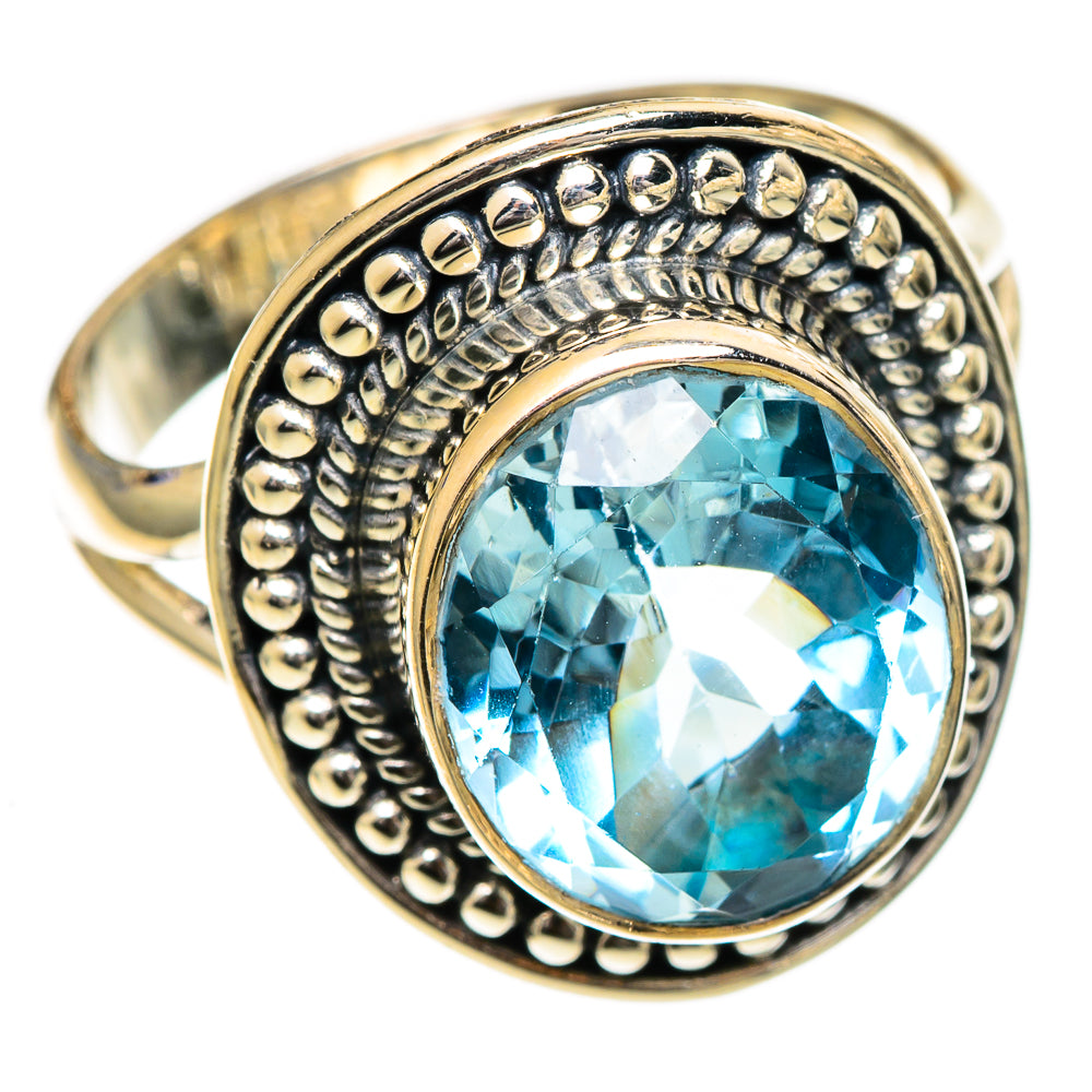 Blue Topaz Rings handcrafted by Ana Silver Co - RING106951 - Photo 2