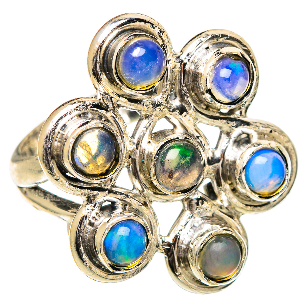 Ethiopian Opal Rings handcrafted by Ana Silver Co - RING107018 - Photo 2