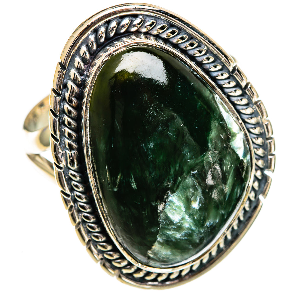 Seraphinite Rings handcrafted by Ana Silver Co - RING107029 - Photo 2