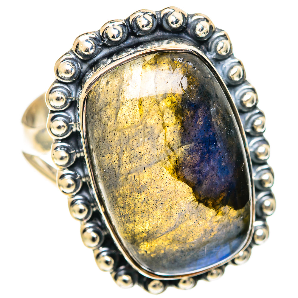 Labradorite Rings handcrafted by Ana Silver Co - RING107133 - Photo 2