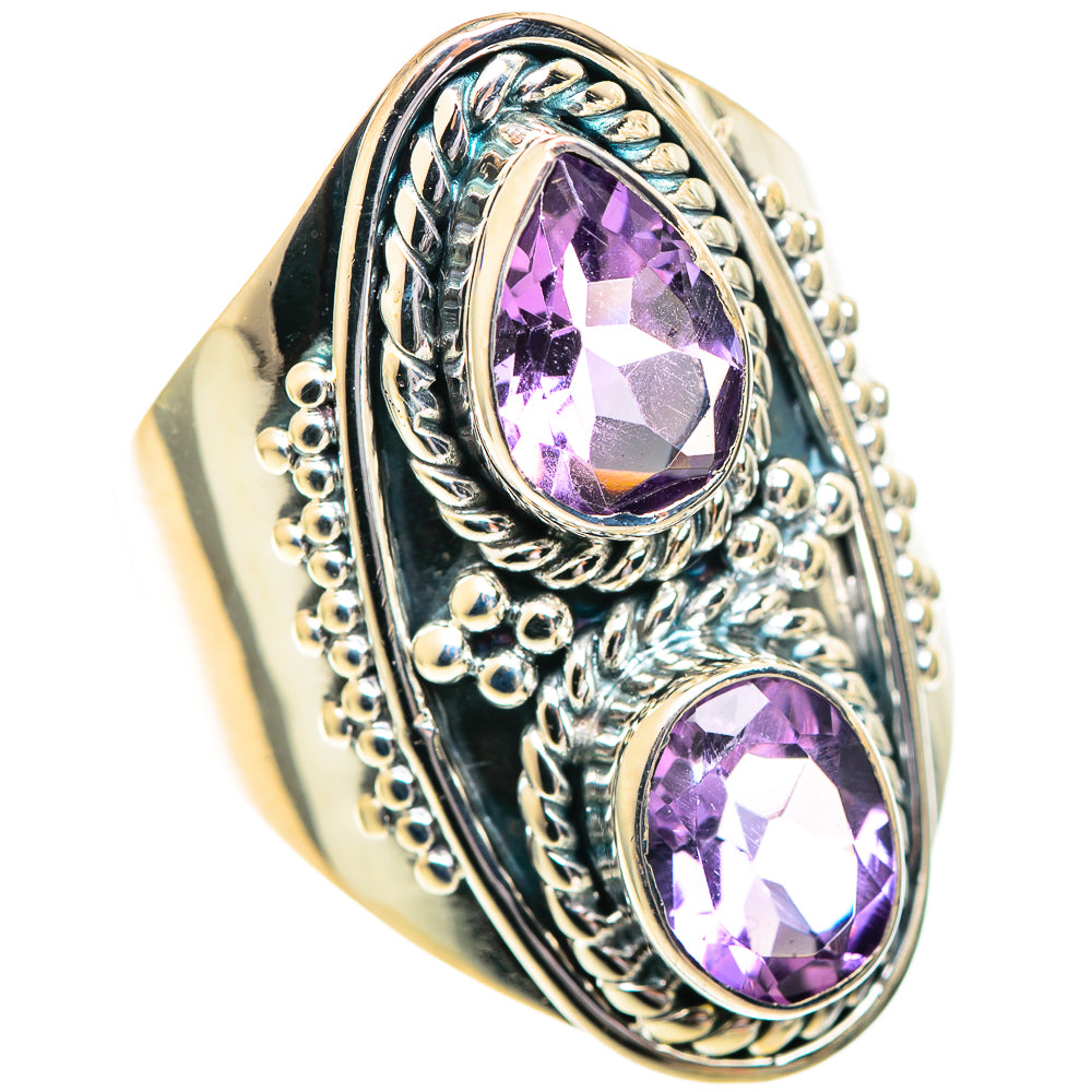 Amethyst Rings handcrafted by Ana Silver Co - RING107187 - Photo 2