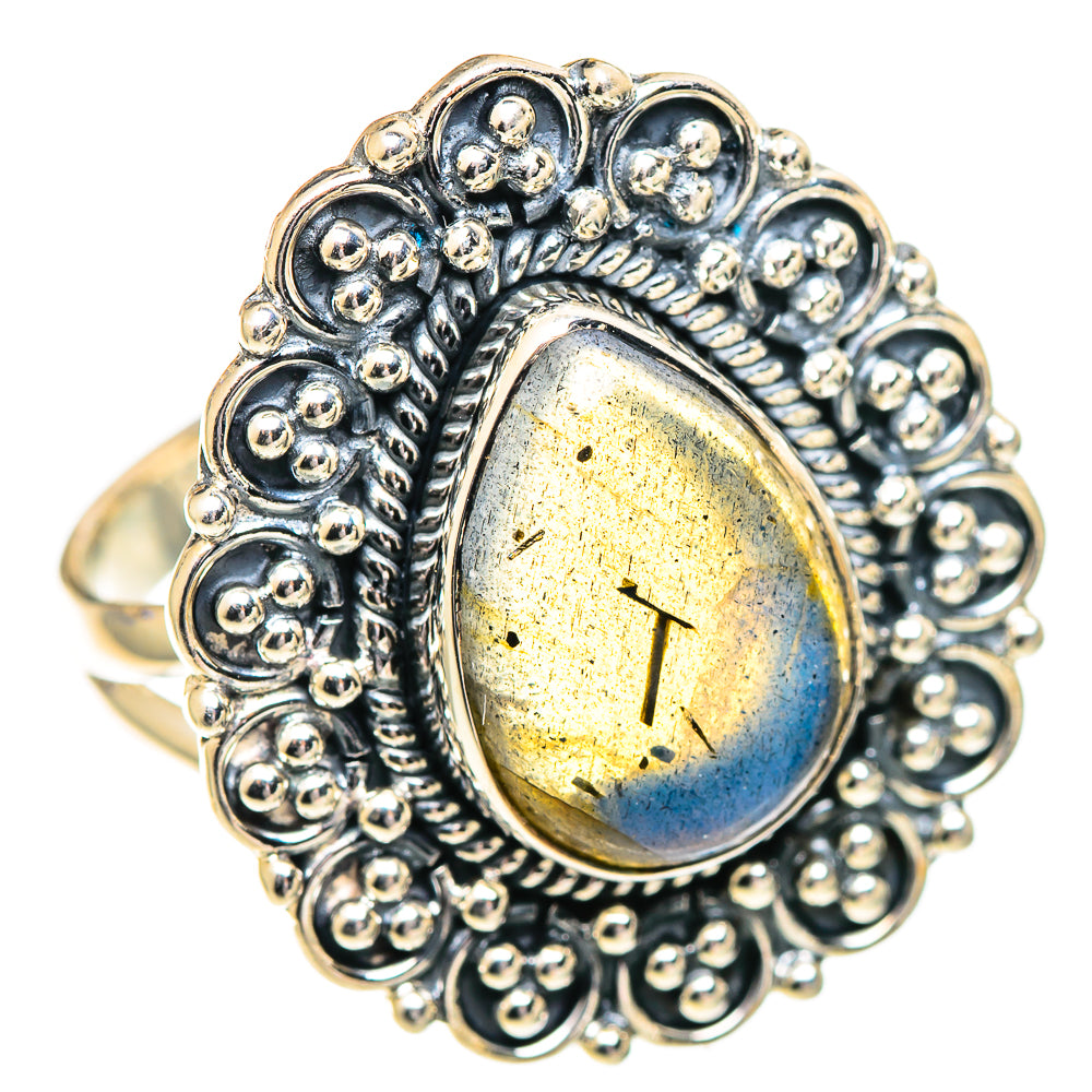Labradorite Rings handcrafted by Ana Silver Co - RING107260 - Photo 2