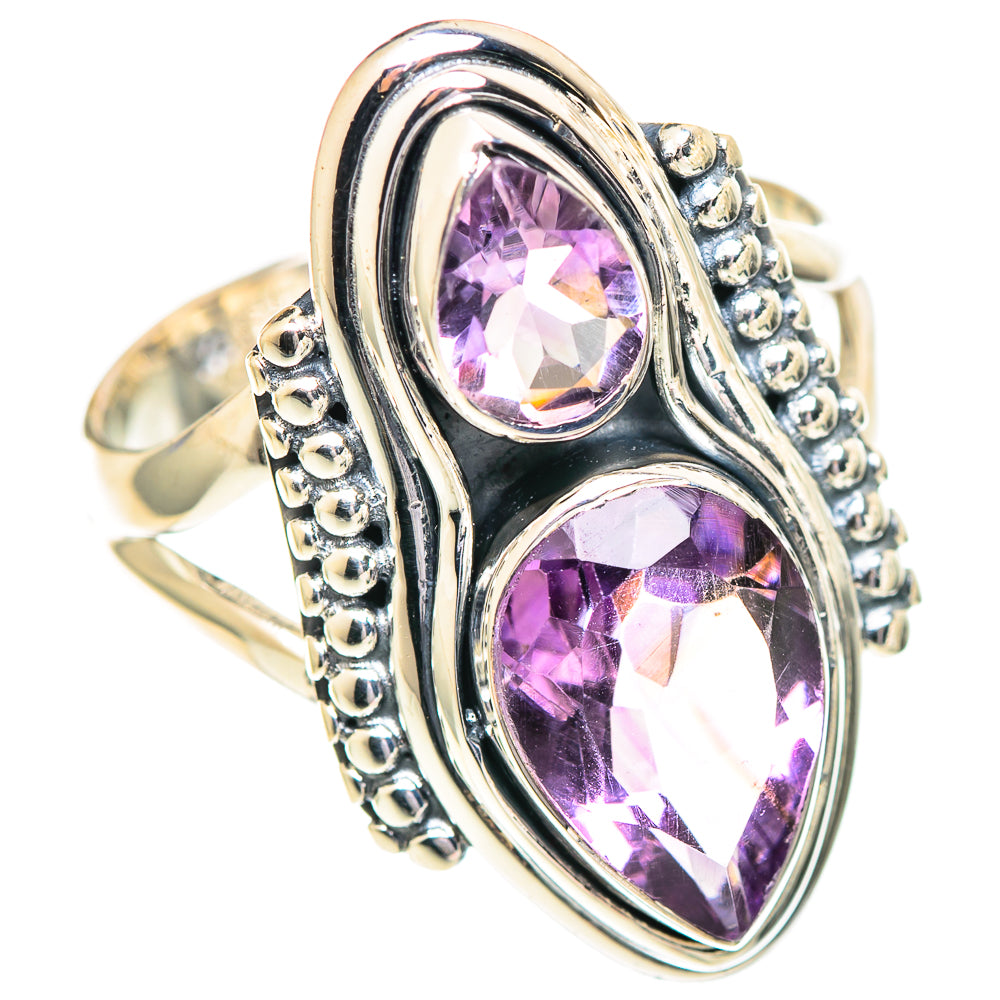 Amethyst Rings handcrafted by Ana Silver Co - RING107279 - Photo 2
