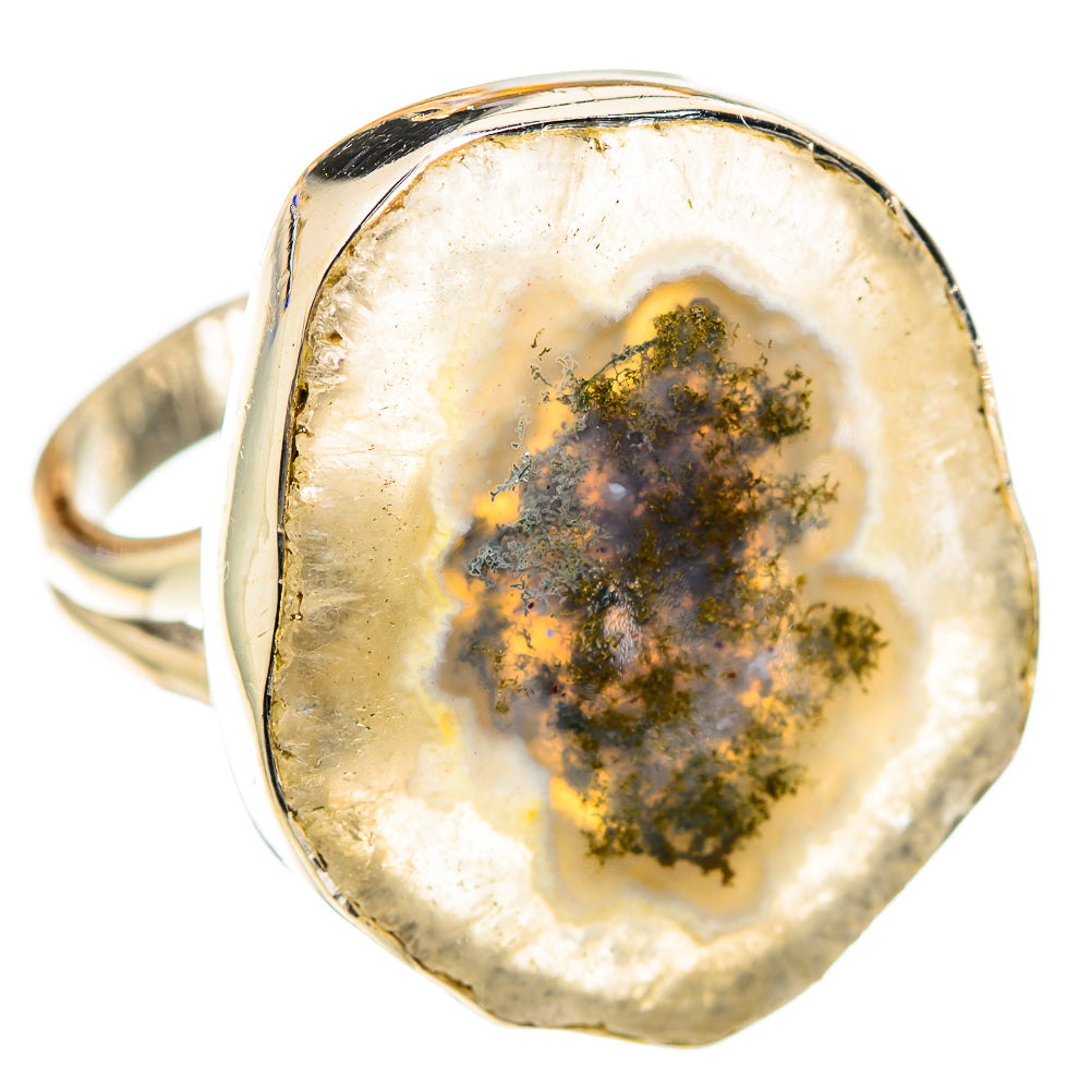 White Geode Slice Rings handcrafted by Ana Silver Co - RING107396 - Photo 2