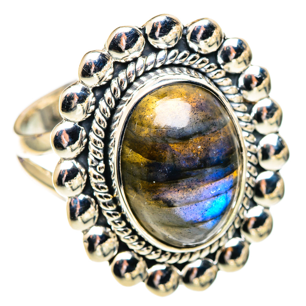 Labradorite Rings handcrafted by Ana Silver Co - RING107466 - Photo 2