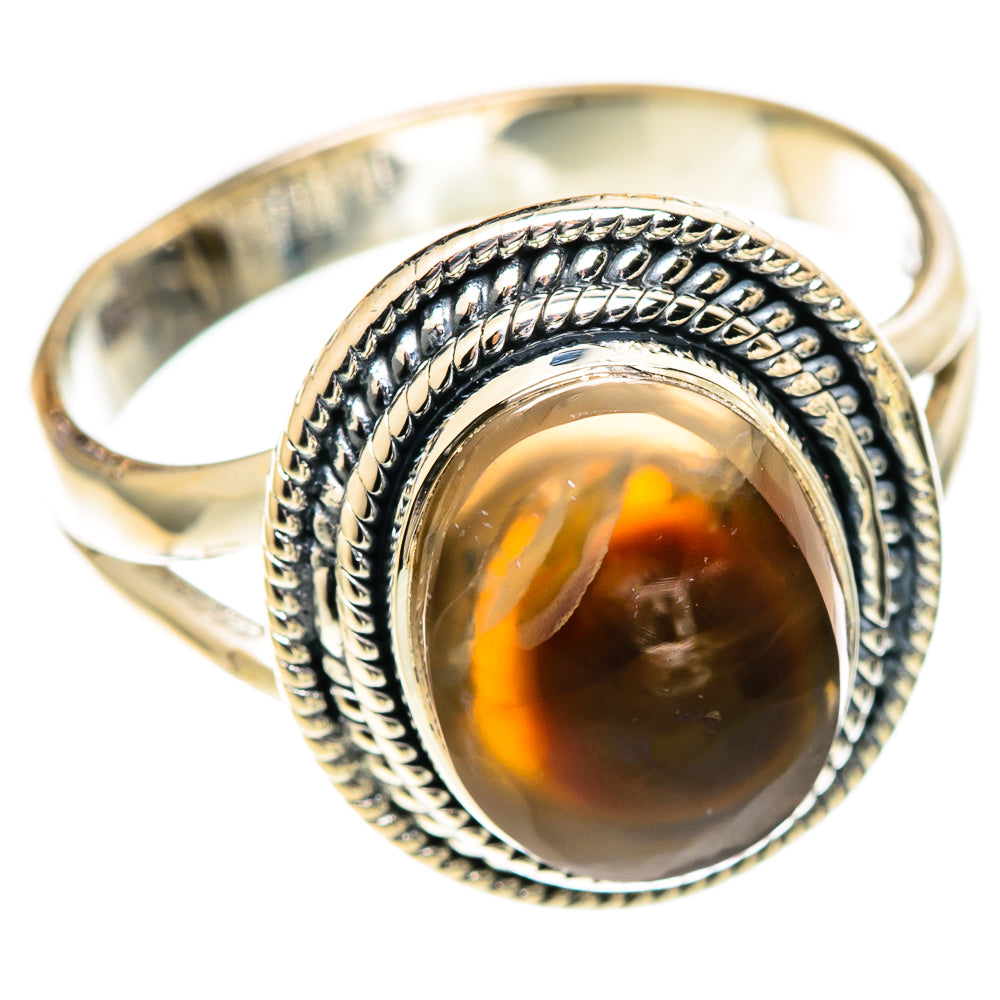 Mexican Fire Agate Rings handcrafted by Ana Silver Co - RING107479 - Photo 2