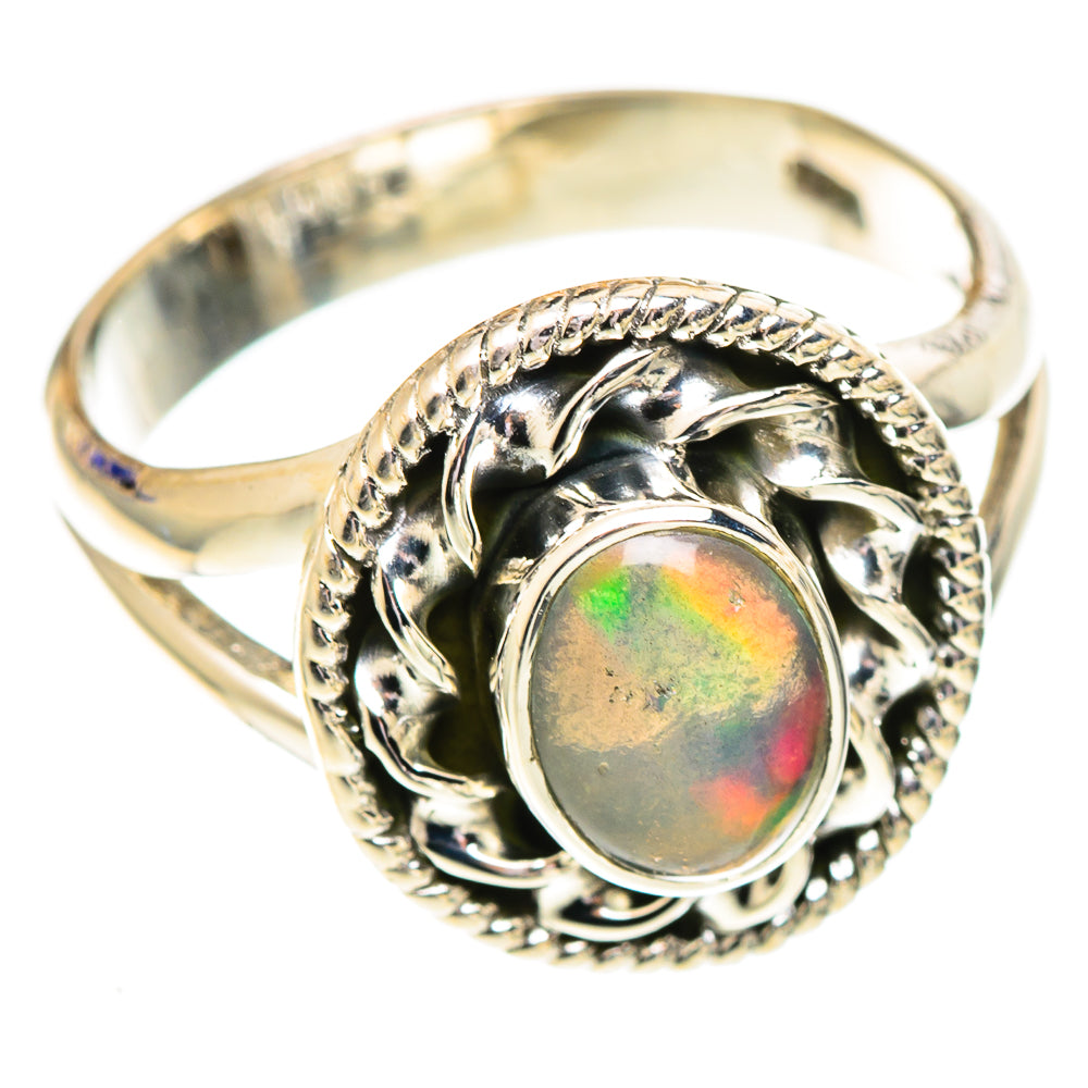 Ethiopian Opal Rings handcrafted by Ana Silver Co - RING107496 - Photo 2