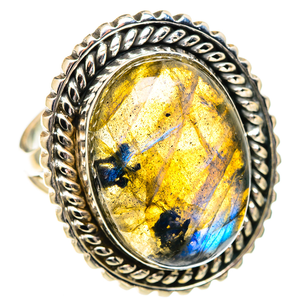 Labradorite Rings handcrafted by Ana Silver Co - RING107529 - Photo 2