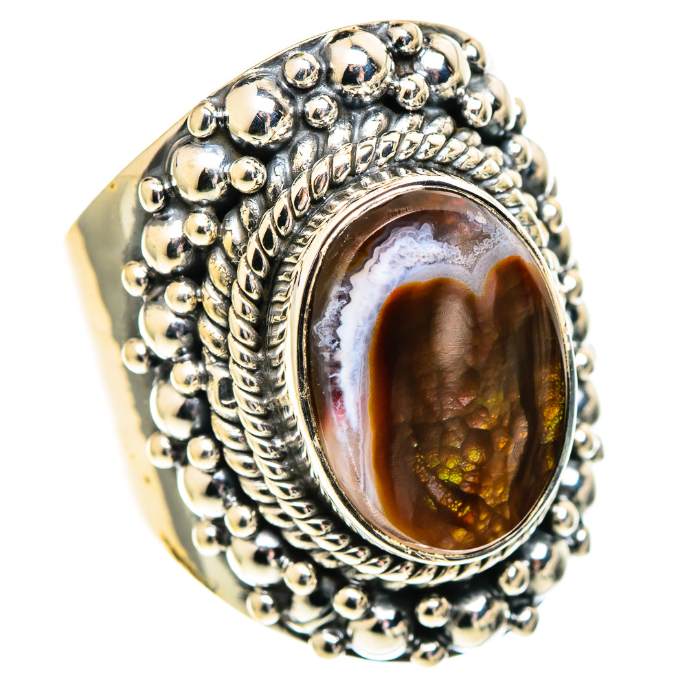 Mexican Fire Agate Rings handcrafted by Ana Silver Co - RING107544 - Photo 2