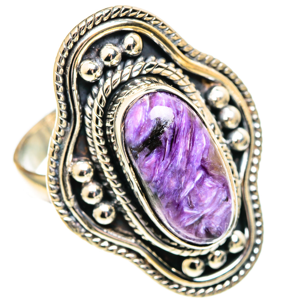 Charoite Rings handcrafted by Ana Silver Co - RING107547 - Photo 2