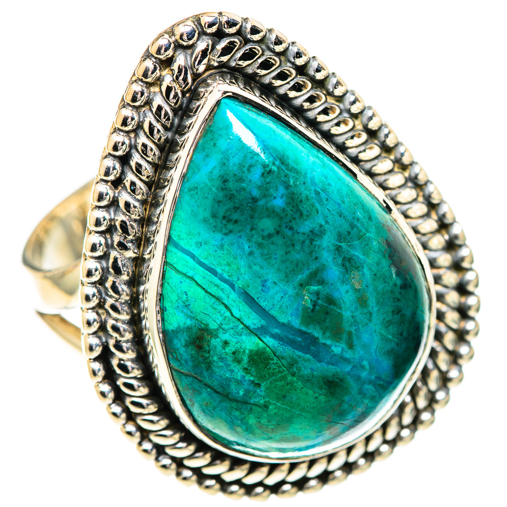 Chrysocolla Rings handcrafted by Ana Silver Co - RING107599 - Photo 2
