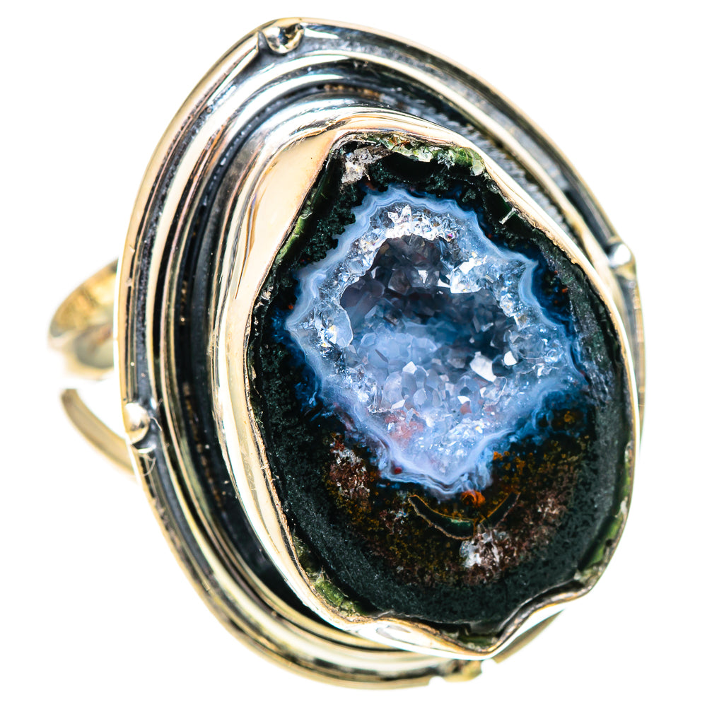 Coconut Geode Druzy Rings handcrafted by Ana Silver Co - RING107627 - Photo 2