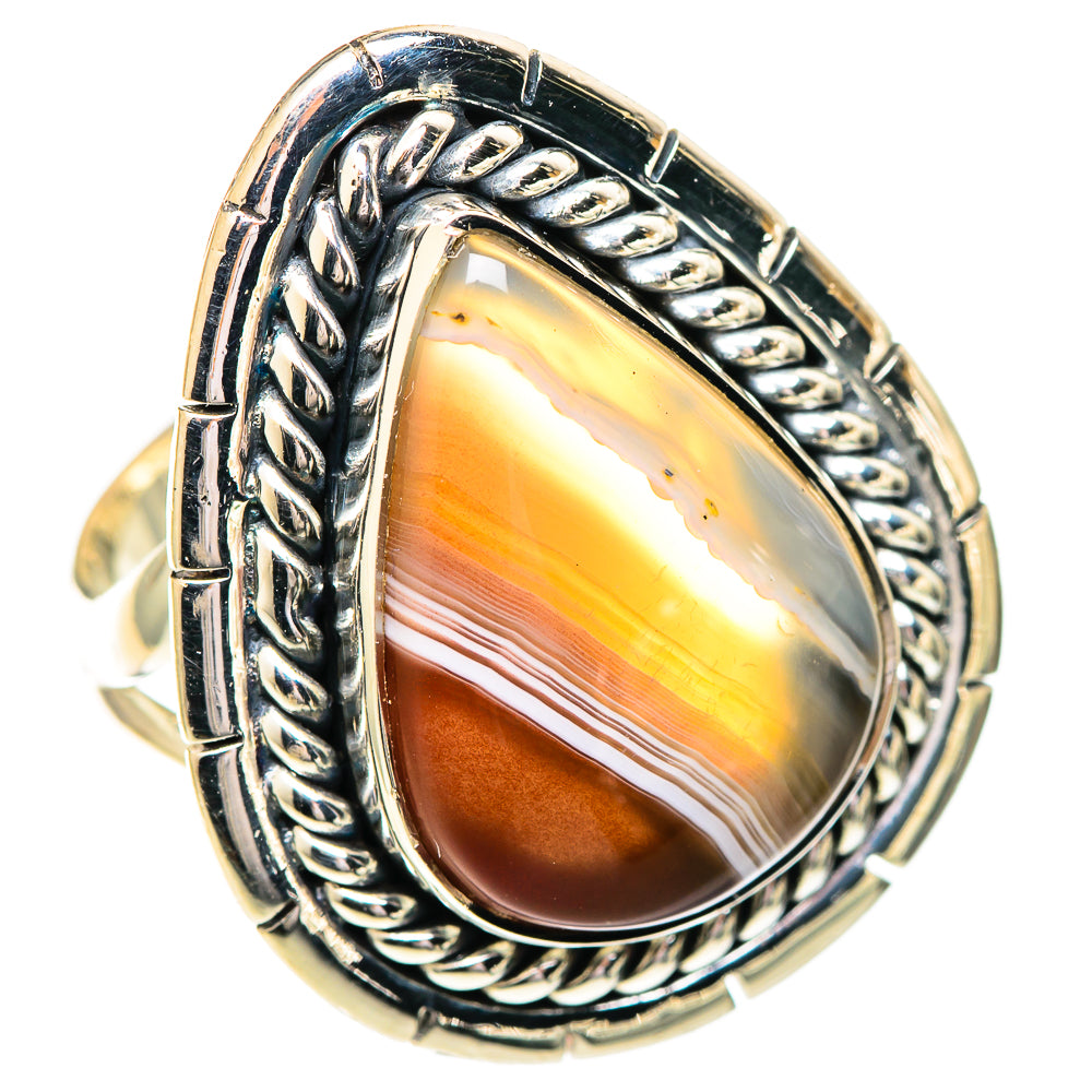 Botswana Agate Rings handcrafted by Ana Silver Co - RING107709 - Photo 2