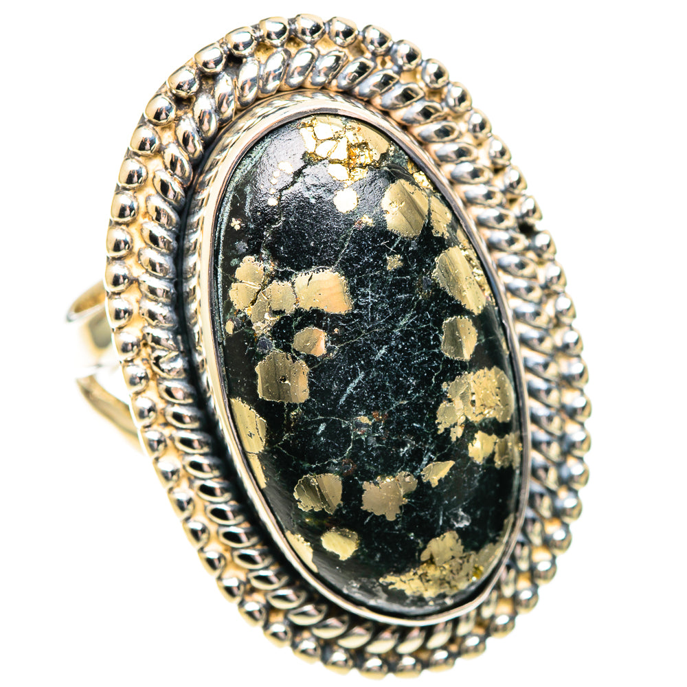 Pyrite Agate Rings handcrafted by Ana Silver Co - RING107712 - Photo 2