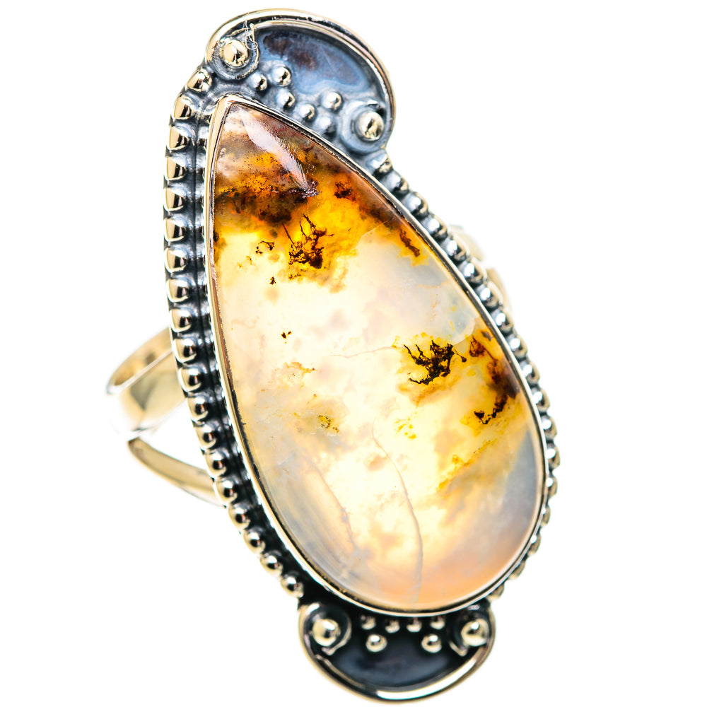 Plume Agate Rings handcrafted by Ana Silver Co - RING107715 - Photo 2