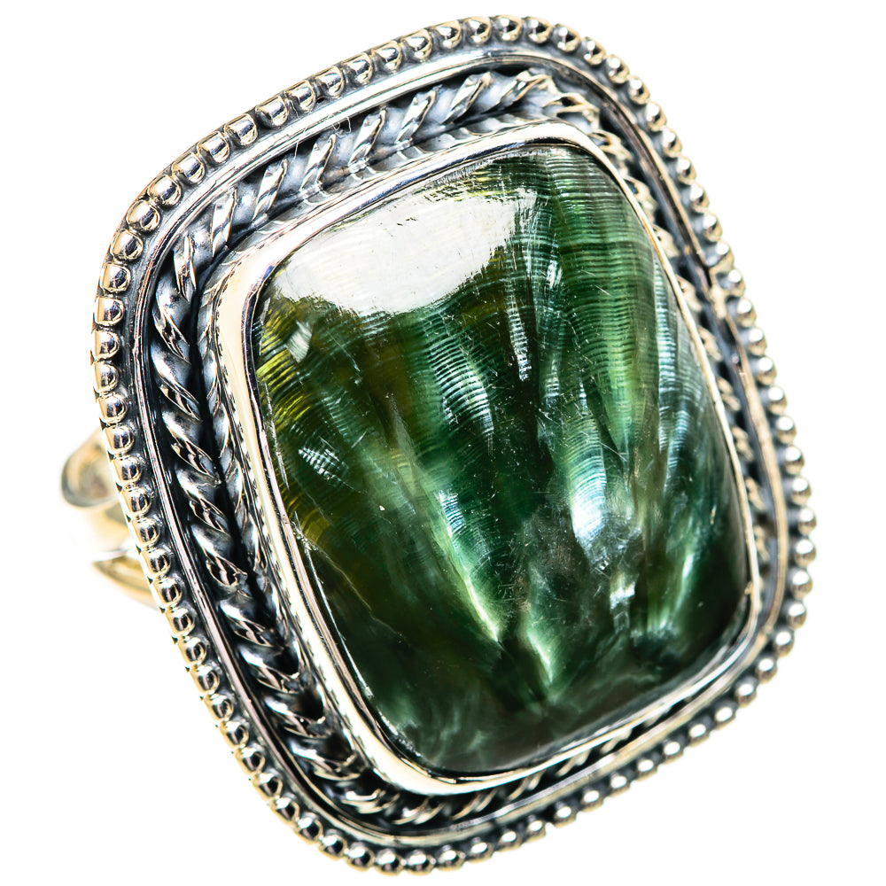 Seraphinite Rings handcrafted by Ana Silver Co - RING107726 - Photo 2