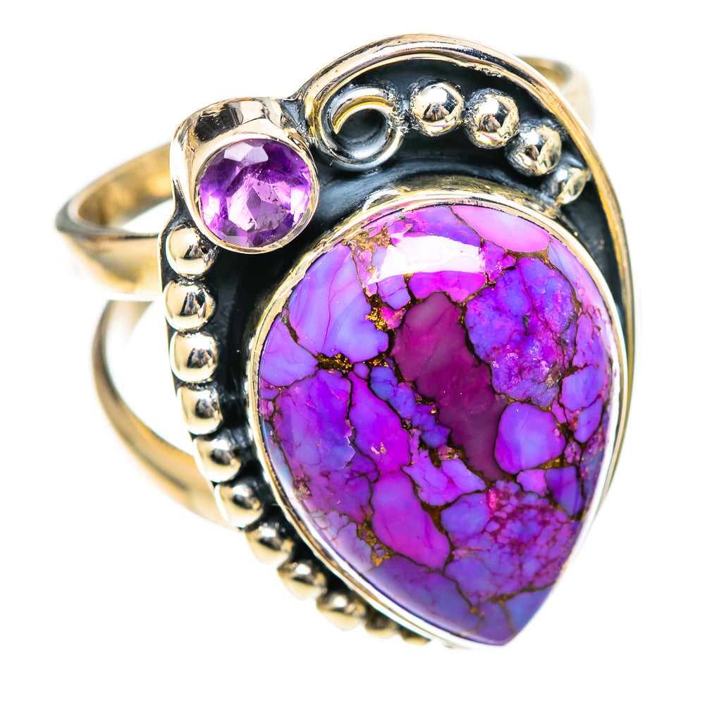 Purple Copper Composite Turquoise Rings handcrafted by Ana Silver Co - RING107783 - Photo 2