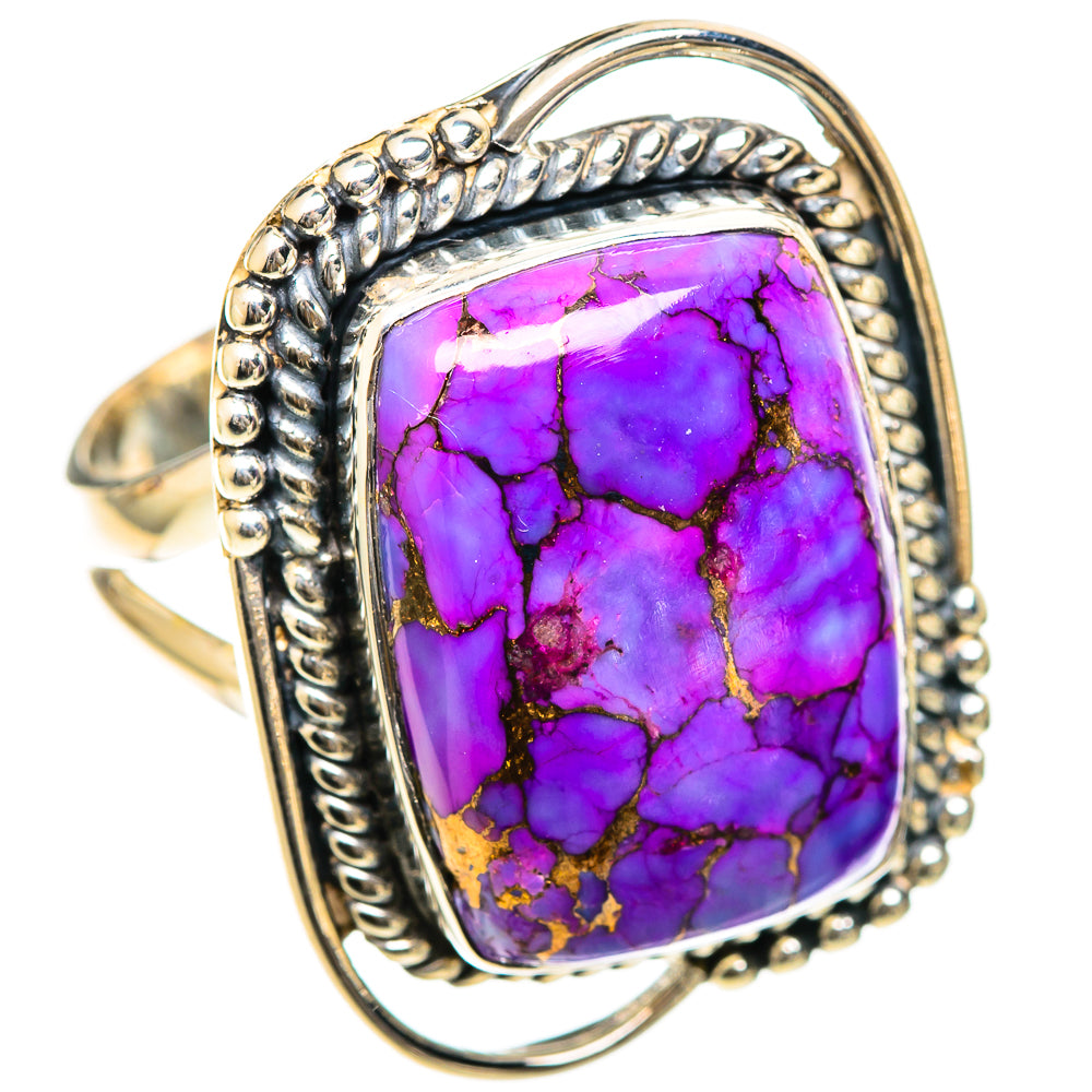 Purple Copper Composite Turquoise Rings handcrafted by Ana Silver Co - RING107787 - Photo 2