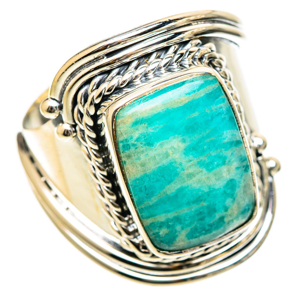 Amazonite Rings handcrafted by Ana Silver Co - RING107807 - Photo 2