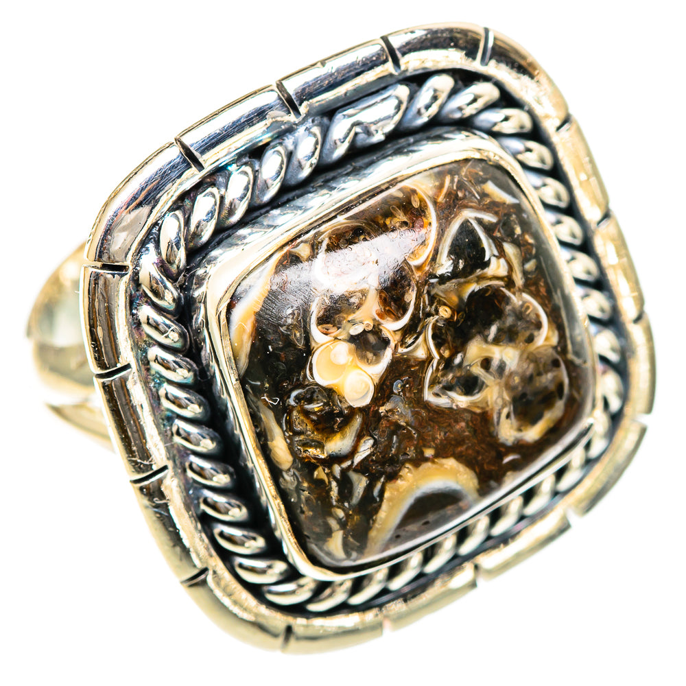 Turritella Agate Rings handcrafted by Ana Silver Co - RING107954 - Photo 2