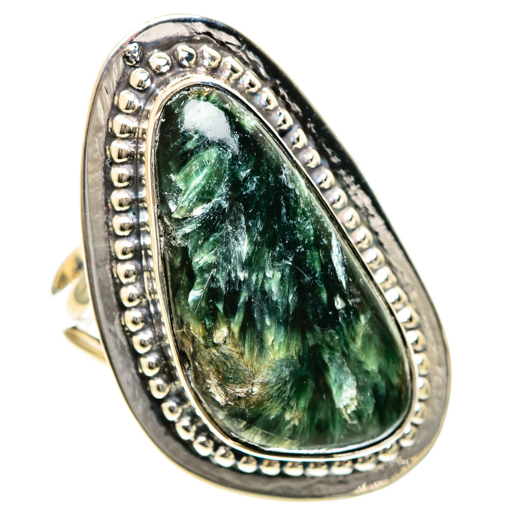 Seraphinite Rings handcrafted by Ana Silver Co - RING108018 - Photo 2