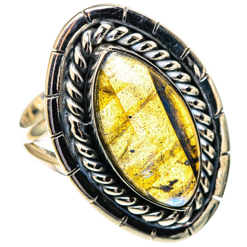 Labradorite Rings handcrafted by Ana Silver Co - RING108030 - Photo 2