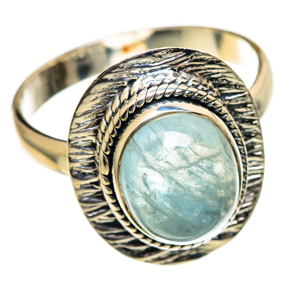 Aquamarine Rings handcrafted by Ana Silver Co - RING108033 - Photo 2