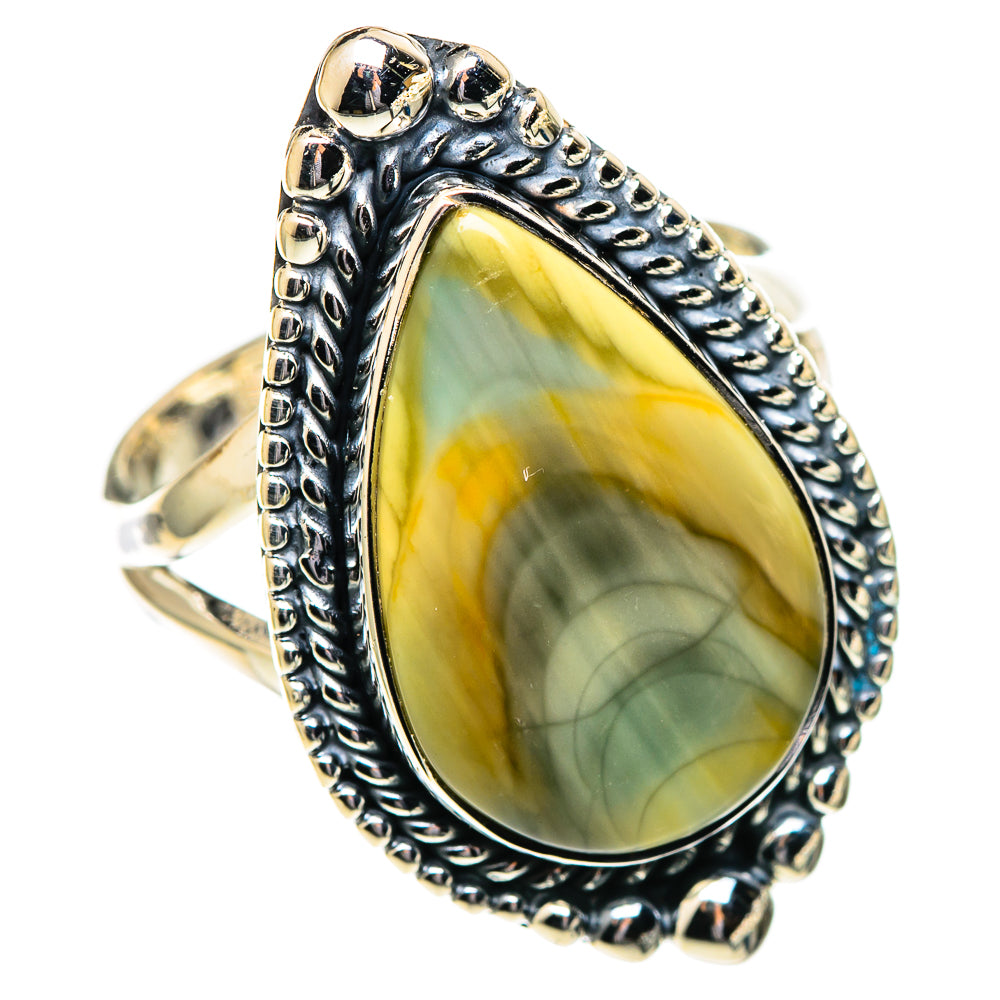 Polychrome Jasper Rings handcrafted by Ana Silver Co - RING108039 - Photo 2