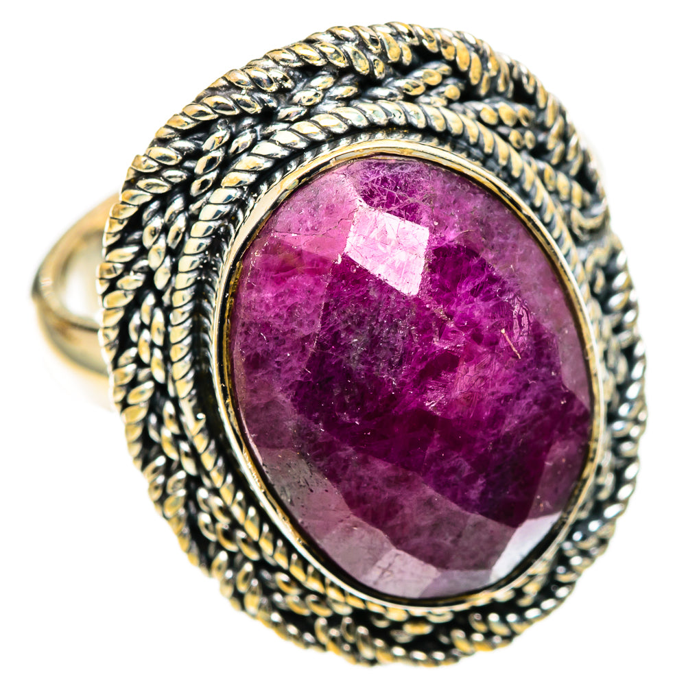 Ruby Fuchsite Rings handcrafted by Ana Silver Co - RING108046 - Photo 2