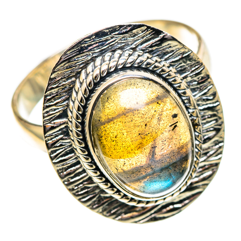 Labradorite Rings handcrafted by Ana Silver Co - RING108071 - Photo 2