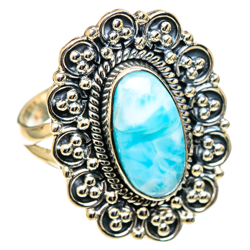 Larimar Rings handcrafted by Ana Silver Co - RING108075 - Photo 2