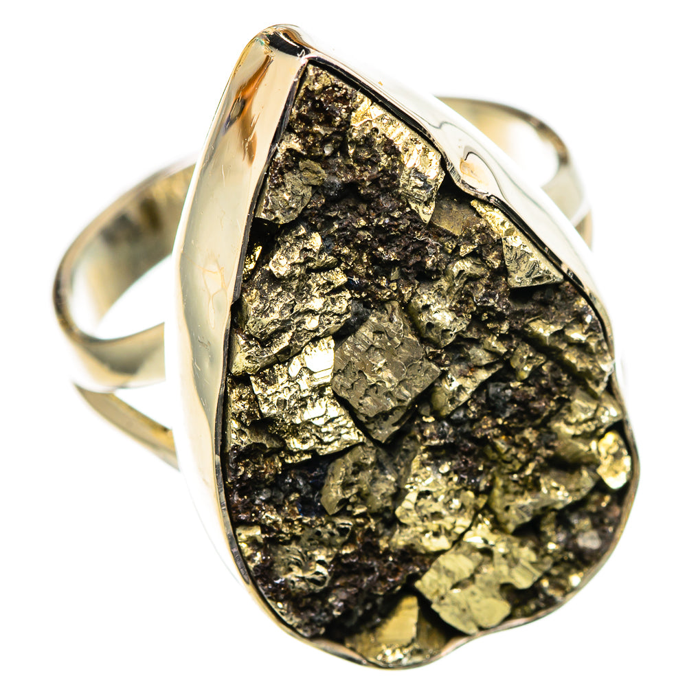 Pyrite Rings handcrafted by Ana Silver Co - RING108092 - Photo 2