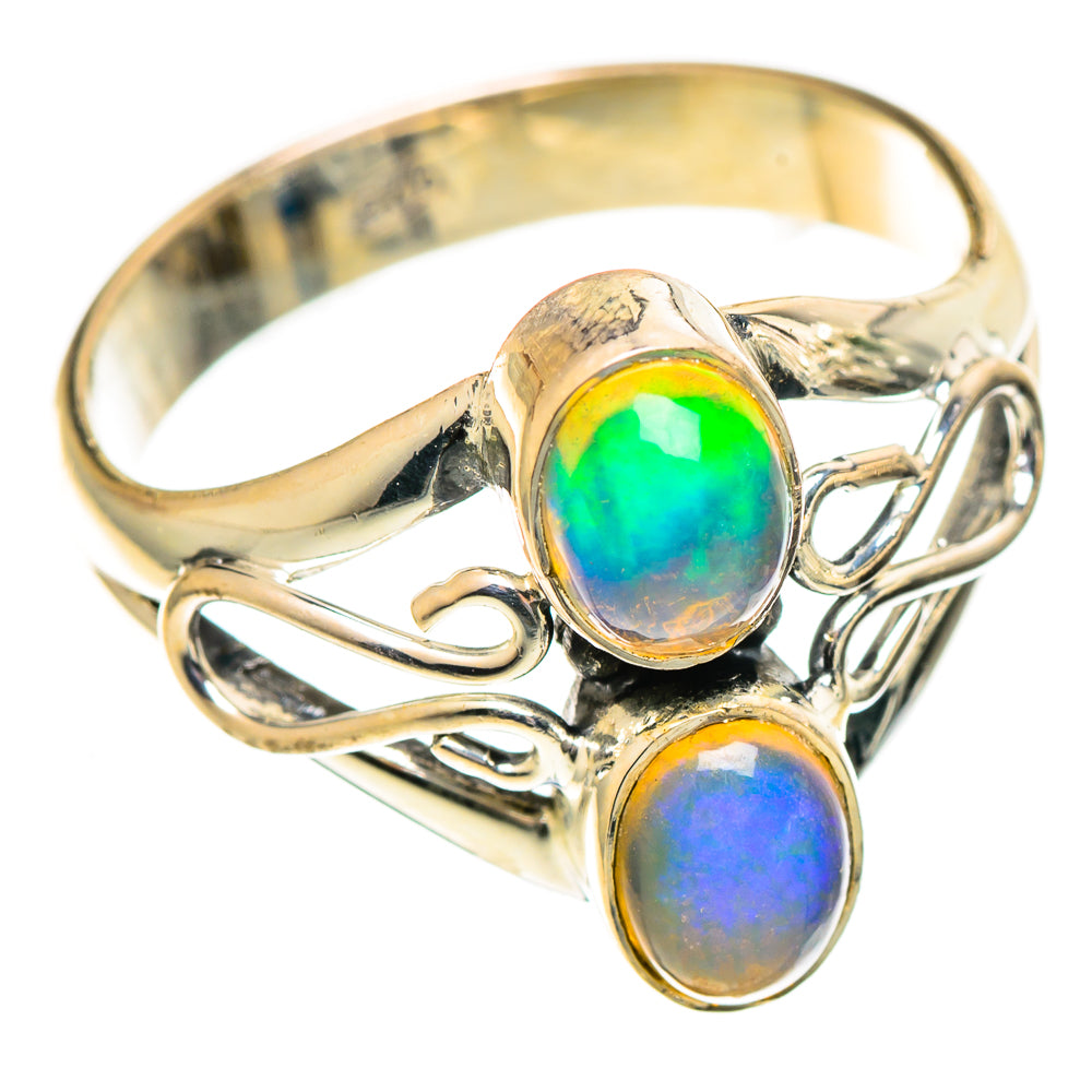 Ethiopian Opal Rings handcrafted by Ana Silver Co - RING108106 - Photo 2