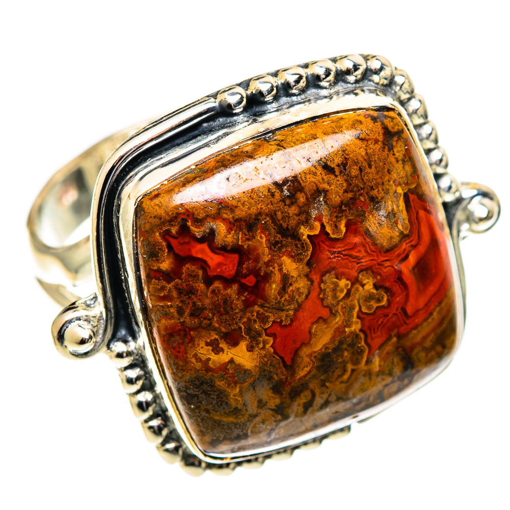 Moroccan Agate Rings handcrafted by Ana Silver Co - RING108122 - Photo 2