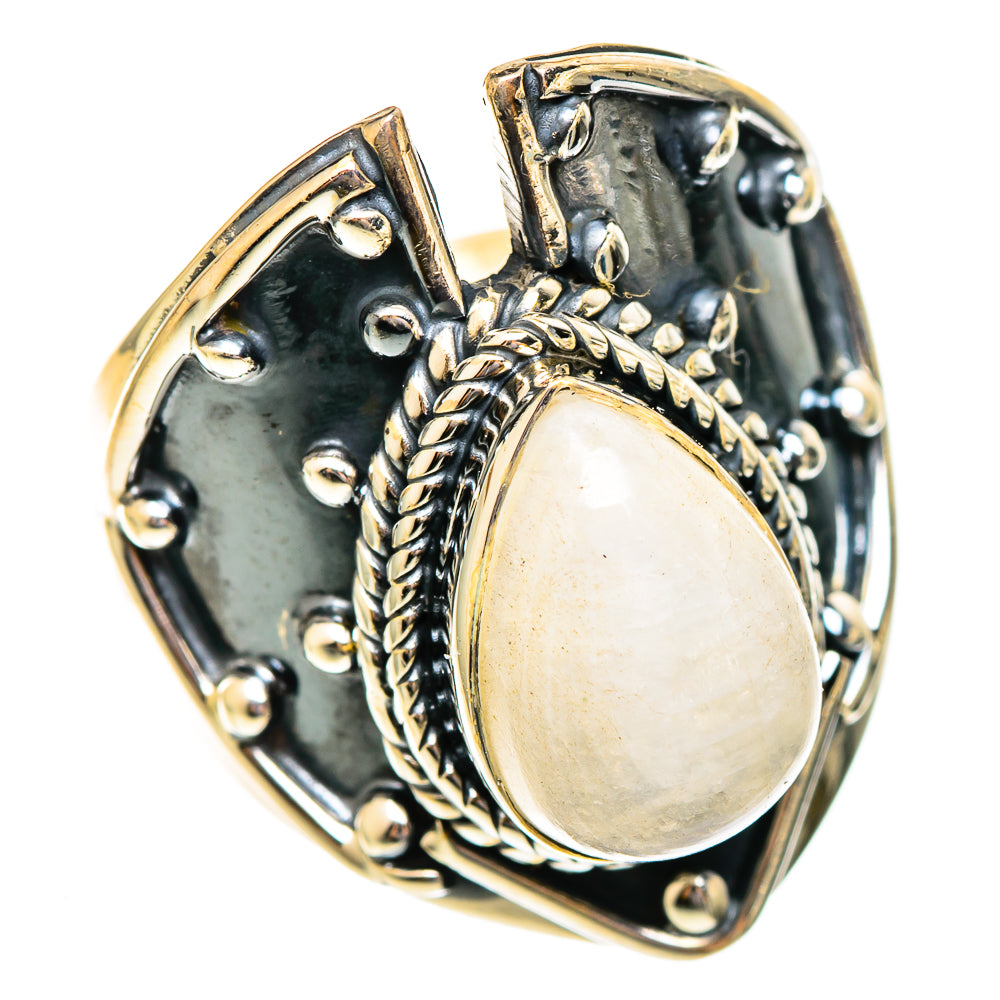 Rainbow Moonstone Rings handcrafted by Ana Silver Co - RING108137 - Photo 2